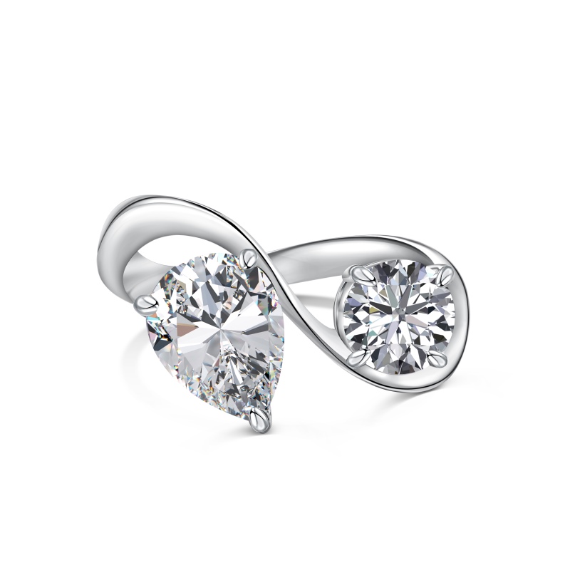 Two-Stone Infinity Engagement Ring