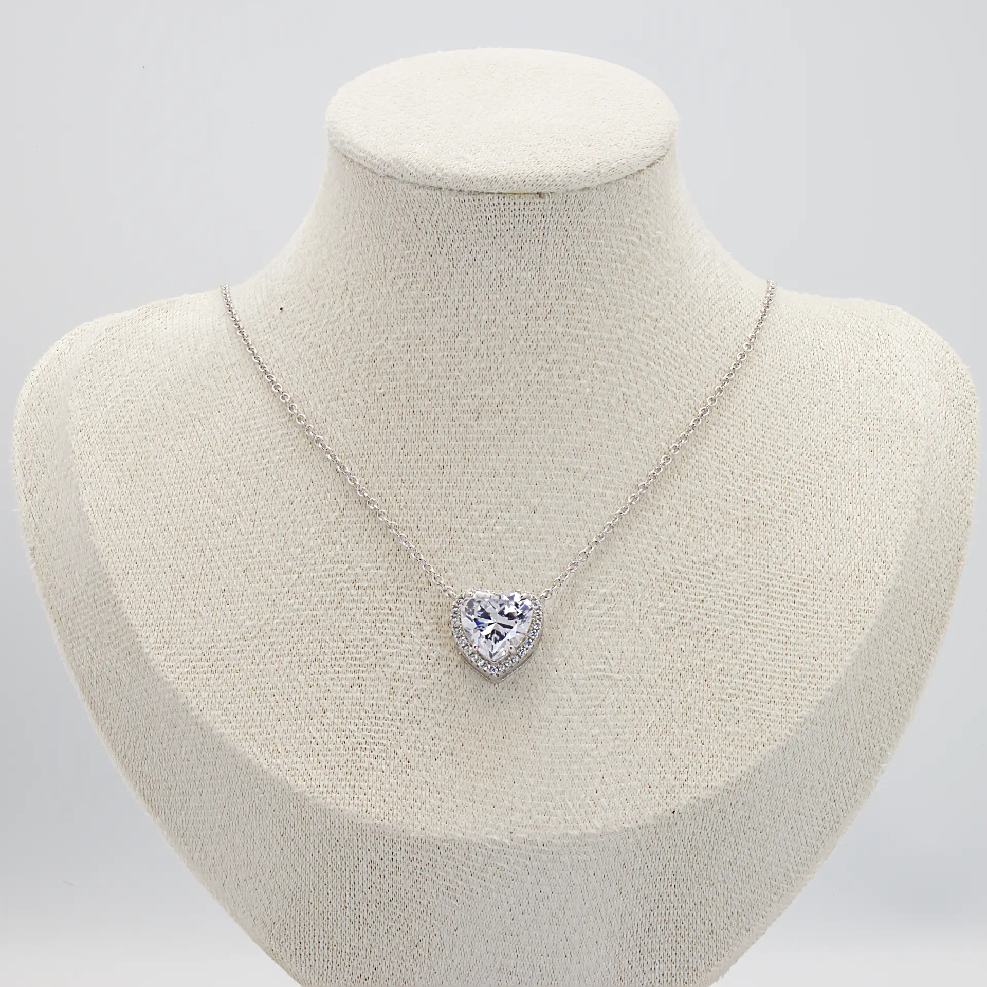 Silver Heart Shaped Necklace