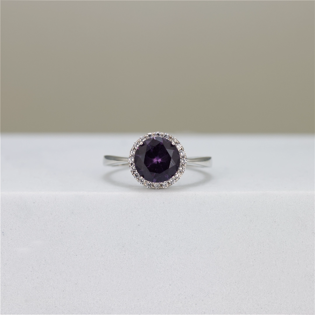 Round-Cut Halo Engagement Ring