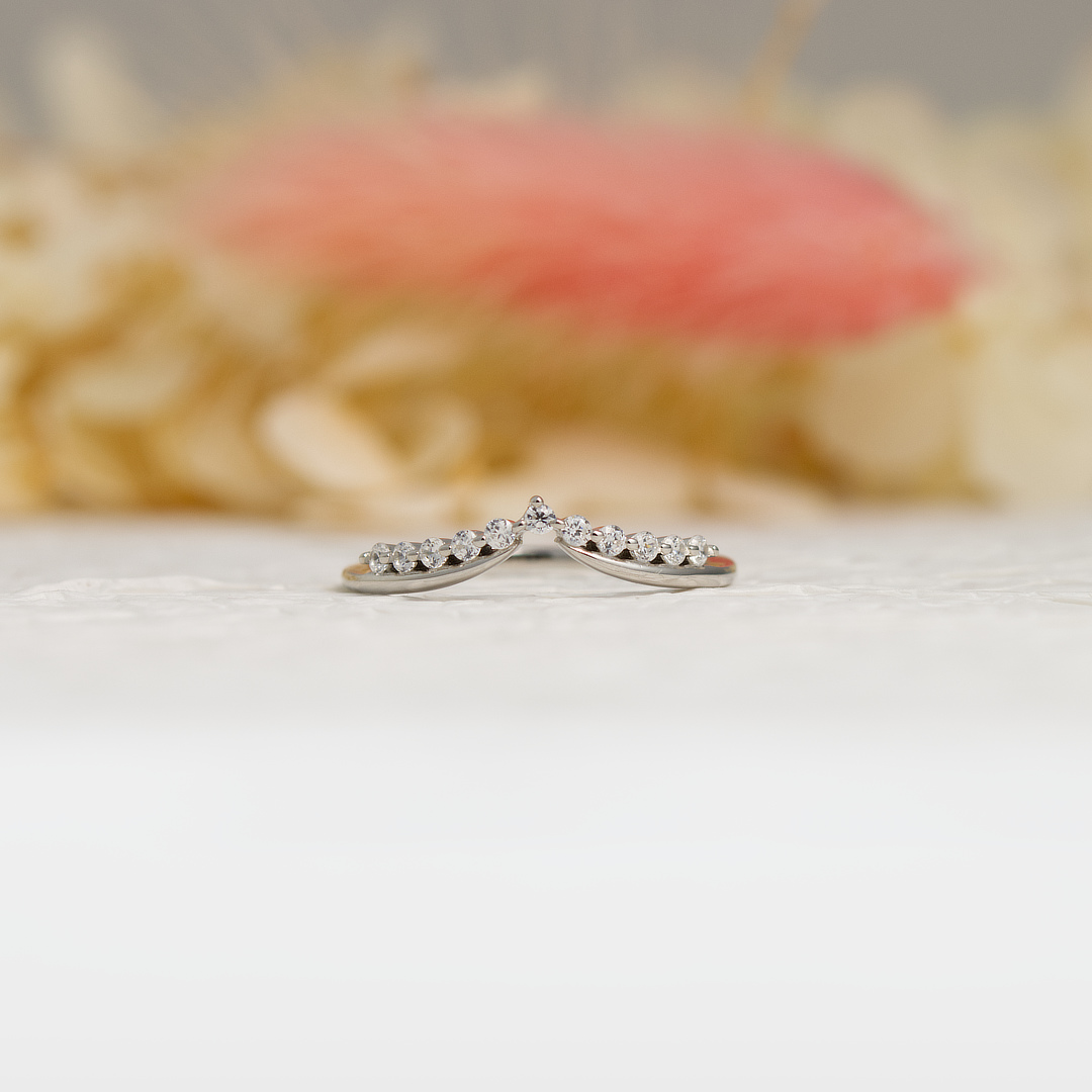 Silver Stackable Curved Band Ring